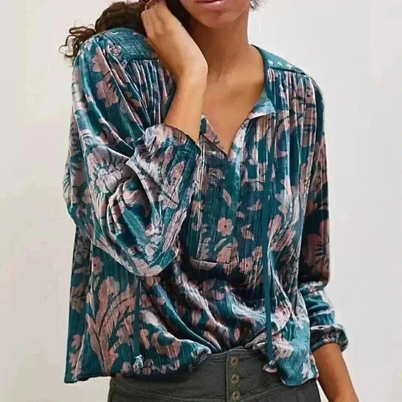 NWT Anthropologie Faustine Peasant Blouse - Picture 1 of 12